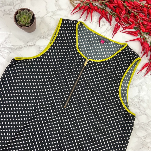 vince camuto polka dot top